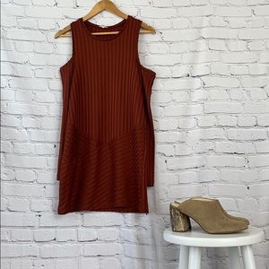 River Island Brown Cold Shoulder Dress U.K. size 8
